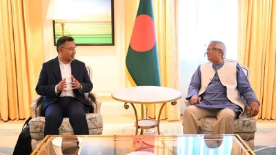 লন্ডনে ড. ইউনূস ও তারেক রহমানের বৈঠক শুরু