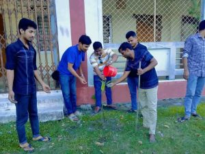 বিশ্ব পরিবেশ দিবস উপলক্ষে তারাকান্দা সরকারি কলেজে বৃক্ষরোপণ