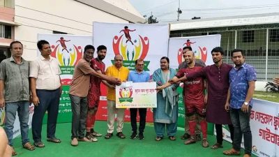গাইবান্ধায় জেলা প্রশাসক গোল্ডকাপের দ্বিতীয় দিনের খেলায় গোবিন্দগঞ্জের জয়