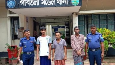 বগুড়া গাবতলীতে মাদক কারবারি লিখনসহ বিভিন্ন মামলার তিন ব্যক্তি গ্রেপ্তার