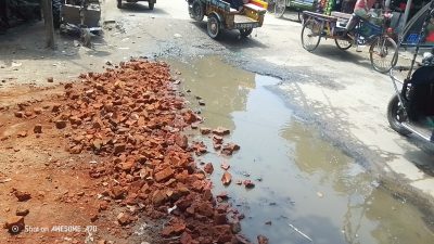 বগুড়া গাবতলীতনশিপুর ইউনিয়নে বাগবাড়িতে নিজস্ব অর্থায়নে রাস্তা নির্মান