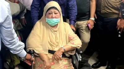 নিয়মিত স্বাস্থ্য পরীক্ষা শেষে বাসায় বেগম খালেদা জিয়া