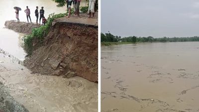 ভারী বর্ষণ ও পাহাড়ি ঢলে বিপৎসীমার ওপর মৌলভীবাজারের নদ-নদী